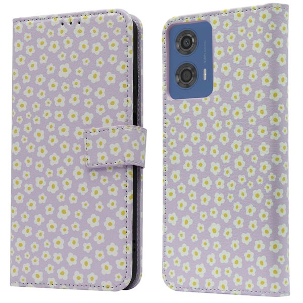 imoshion Design Klapphülle Motorola Moto G04 / G24 - White Daisy
