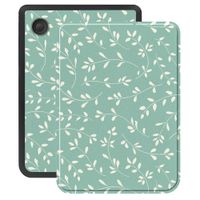 imoshion Design Slim Hard Case Klapphülle Kobo Clara Colour / BW - Smoke Green Flowers