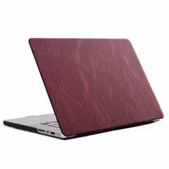 Selencia Cover mit Samtoberfläche für das Apple MacBook Pro 13 Zoll (2020 / 2022) - A2289 / A2251 / A2338 - Dunkelrot