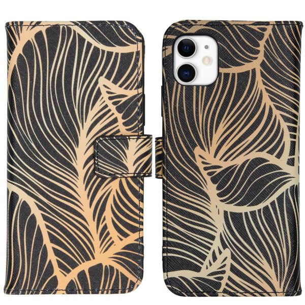 imoshion Design TPU Klapphülle für das iPhone 11 - Golden Leaves