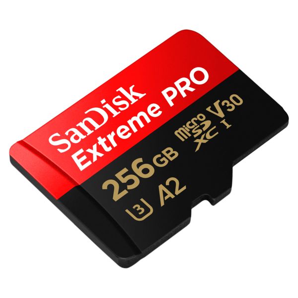 SanDisk microSD Extreme PRO - 256GB - Inklusive SD-Adapter und RescuePro Deluxe - UHS-I/U3/Full HD/4K UHD