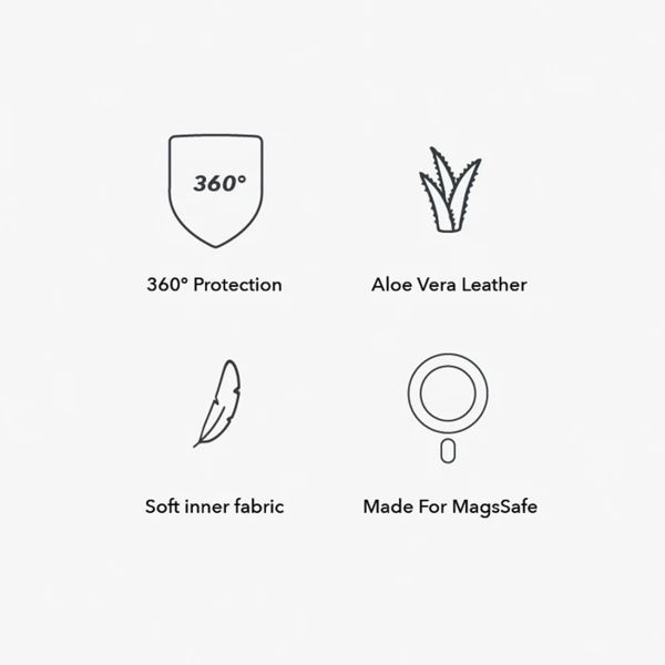 Woodcessories Bio Leather Case MagSafe Apple iPhone 16 Pro Max - Leather Black