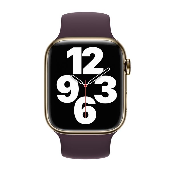 Apple Silikon Solo Loop für  Apple Watch | 44/45/46/49 mm - Größe 8 - Dark Cherry