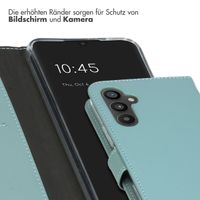 Selencia Echtleder Klapphülle Samsung Galaxy A34 (5G) - Hellblau