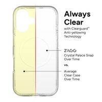 ZAGG Crystal Palace Snap Backcover MagSafe für das Apple iPhone 16 - Transparent