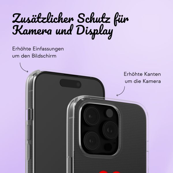 Personalisierte Hülle mit Herz iPhone 16 Pro Max - Transparent