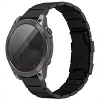 Accezz Mattes Titanstahlarmband -   Garmin 22 mm Anschluss - Schwarz