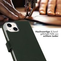 Selencia Echtleder Klapphülle Apple iPhone 14 - Grün