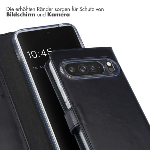 Selencia Echtleder Klapphülle Google Pixel 9 Pro XL - Schwarz