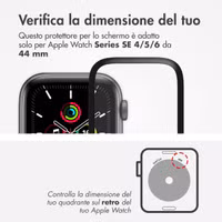 Accezz 2x Displayschutzfolie mit Applikator für die Apple Watch Series 4-6 / SE - 44 mm