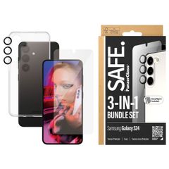 SAFE by PanzerGlass 3-in-1-Schutzpaket - Hülle + Schutzfolie + Kameraschutz für das Samsung Galaxy S24