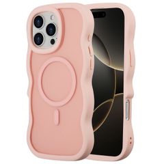 Selencia Wavy Backcover mit MagSafe Apple iPhone 16 Pro Max - Soft Pink