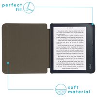 imoshion Design Slim Hard Case Sleepcover mit Stand Kobo Libra 2 / Tolino Vision 6 - Blossom Watercolor Black