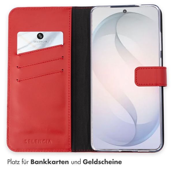 Selencia Echtleder Klapphülle Samsung Galaxy S26 - Rot