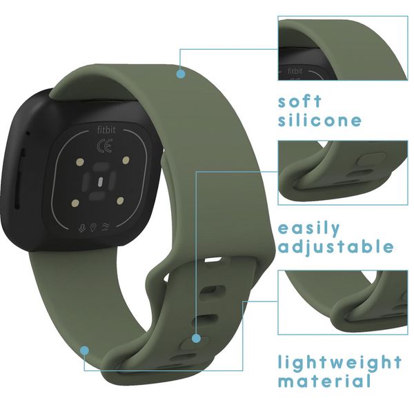imoshion Silikonband für das  Fitbit Versa 4/ 3 / Sense (2) - Grün