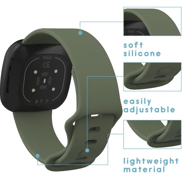 imoshion Silikonband für das Fitbit Versa 4 / 3 / Sense (2) - Grün