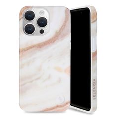 Selencia Aurora Fashion Back Case Apple iPhone 15 Pro Max - Powder White Marble