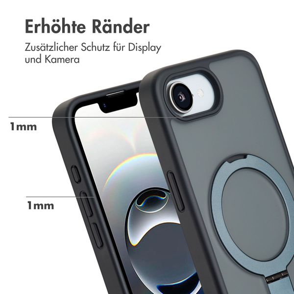 Accezz Ring Stand Backcover mit MagSafe Apple iPhone 16e - Schwarz