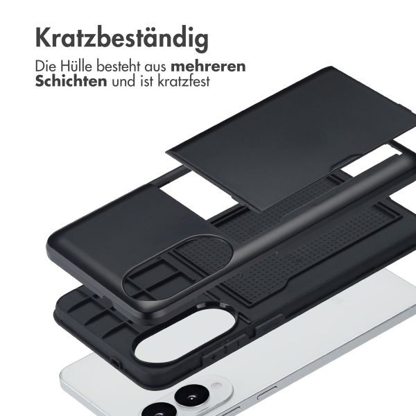 imoshion Backcover mit Kartenfach Samsung Galaxy S25 Edge - Schwarz