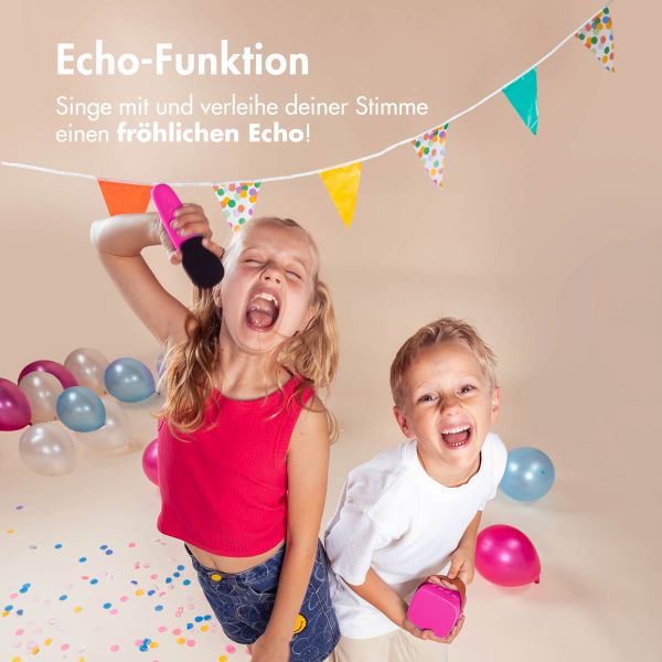 imoshion Kids Karaoke-Set - Lautsprecher und Mikrofon - Hot Pink