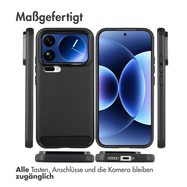 imoshion Brushed Back Cover Xiaomi 17 Pro Max - Schwarz