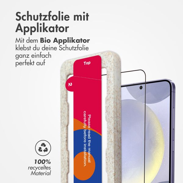 Accezz Vollflächige Schutzfolie aus gehärtetem Glas mit Applikator Samsung Galaxy S24 Plus / S25 Plus