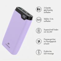 imoshion Powerbank 20.000 mAh - 22,5W Schnellladegerät - USB-C / USB-A - Lila