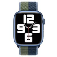 Apple Sport Loop Band für die Apple Watch Series 1 bis 10 / SE / Ultra (2) (44/45/46/49 mm) - Abyss Blue/Moss Green