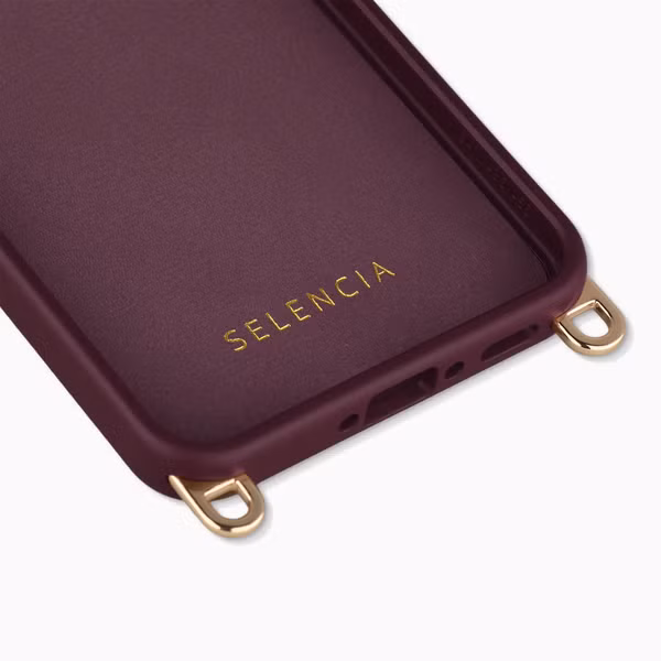 Selencia Rivièra Backcover mit MagSafe mit abnehmbaren Haken Samsung Galaxy A37 (5G) - Bold Burgundy