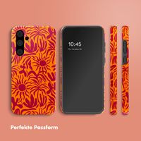 Selencia Vivid Tough Back Cover für das Samsung Galaxy A55 - Tropical Vibes Apricot
