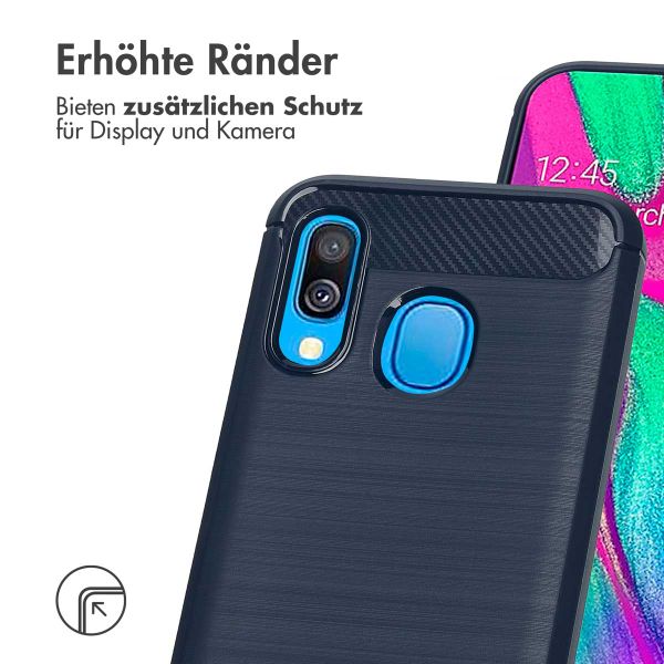 imoshion Brushed Back Cover für das Samsung Galaxy A40 - Dunkelblau