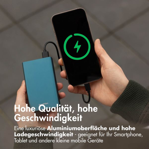 imoshion Ultra Series Aluminium | Powerbank 20.000 mAh - Schnellladen bis 33W - Petrol Green