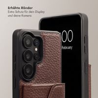 Selencia Sera HandyHülle mit Kordel und Umschlag-Kartenhalter Samsung Galaxy S26 Ultra - Chocolate Brown