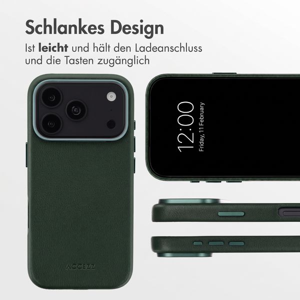 Accezz MagSafe Leather Backcover Apple iPhone 18 Pro Max / 17 Pro Max - Cedar Green
