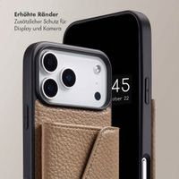 Selencia Sera HandyHülle mit Kordel und Umschlag-Kartenhalter Apple iPhone 18 Pro / 17 Pro - Taupe