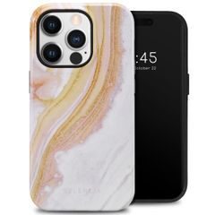 Selencia Vivid Tough Back Cover für das iPhone 14 Pro - Chic Marble Gold