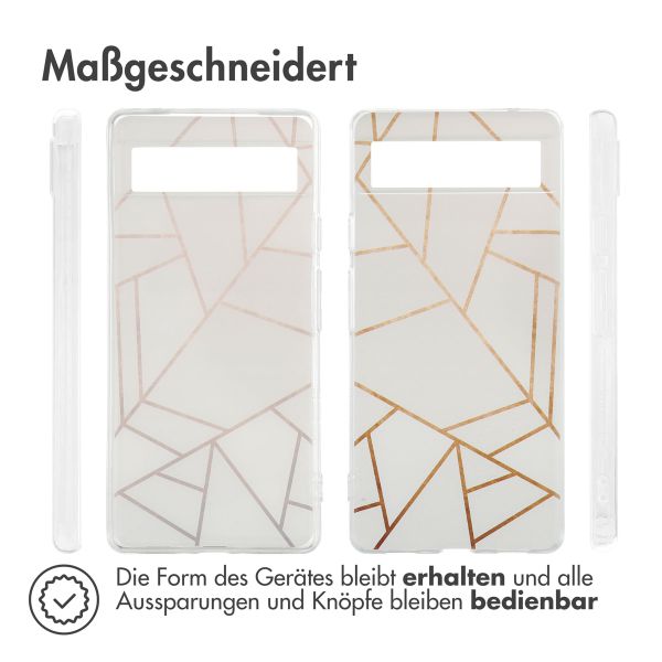 imoshion Design Hülle Google Pixel 6a - White Graphic