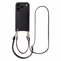 Selencia Nova HandyHülle mit Kordel und Kartenhalter Apple iPhone 18 Pro / 17 Pro - Schwarz