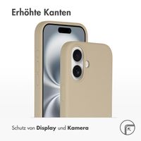 Accezz Liquid Silikoncase mit MagSafe für das Apple iPhone 16 - Stone