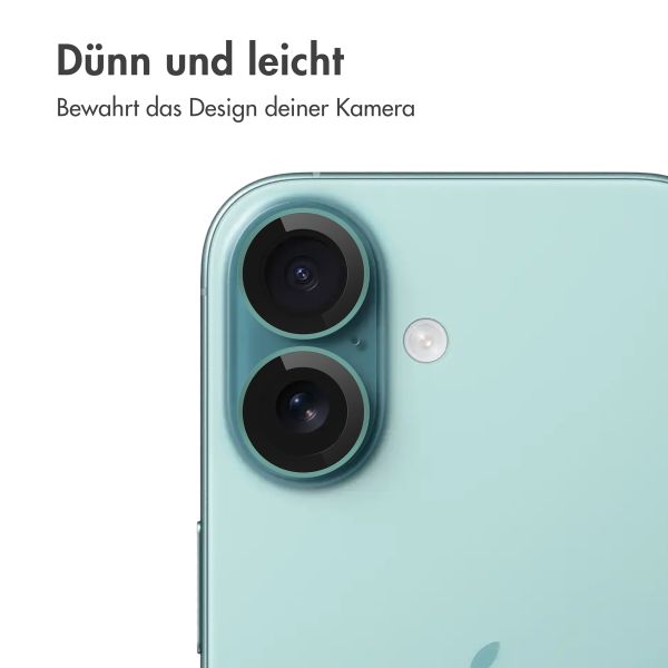 imoshion 2er-Pack Objektivschutz für Kamera für das iPhone 16 / 16 Plus - Teal