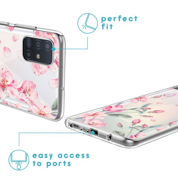 imoshion Design Hülle Samsung Galaxy A51 - Blume - Rosa