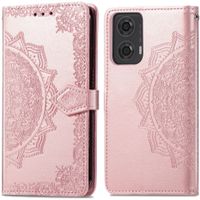 imoshion Mandala Klapphülle für das Motorola Moto G04 / G24 - Rose Gold