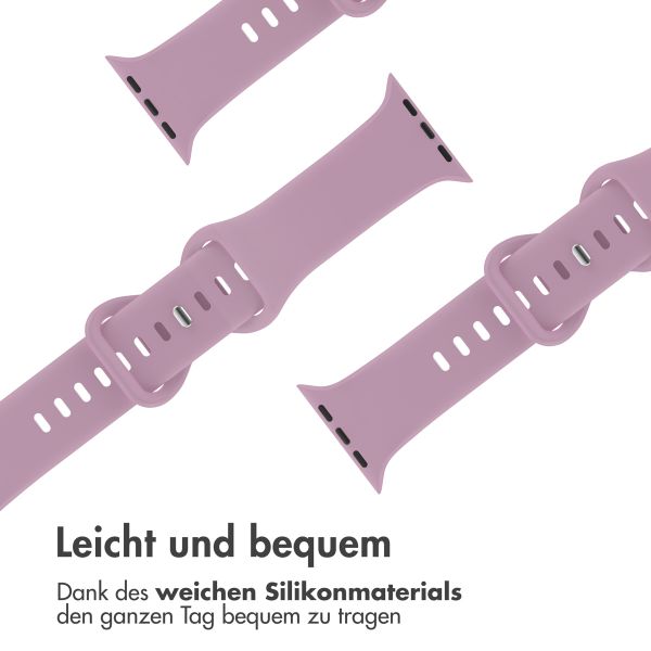 imoshion Silikon-Armband⁺ für  Apple Watch Series 1 t/m 9 / SE (38/40/41 mm) | Series 10 / 11 (42 mm) - Größe S/M - Mauve