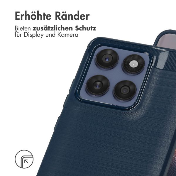 imoshion Brushed Back Cover Motorola Edge 60 Fusion - Dunkelblau