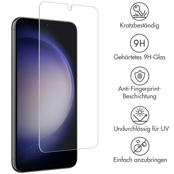 Accezz Screen Protector aus gehärtetem Glas für das Samsung Galaxy S22 / S23 - Transparent