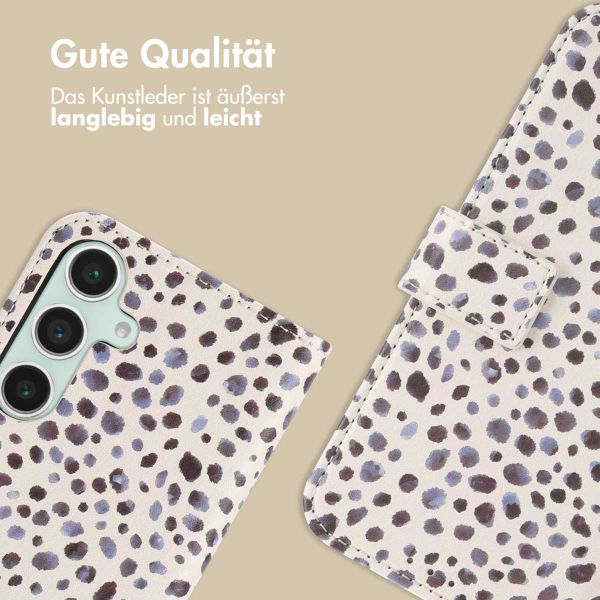 imoshion Design Klapphülle Samsung Galaxy S25 - Black And White Dots