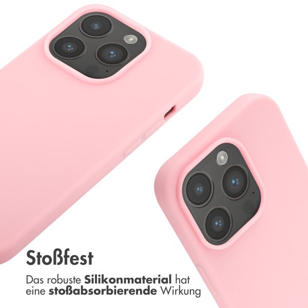 imoshion Silikonhülle mit Band für das iPhone 14 Pro - Rosa