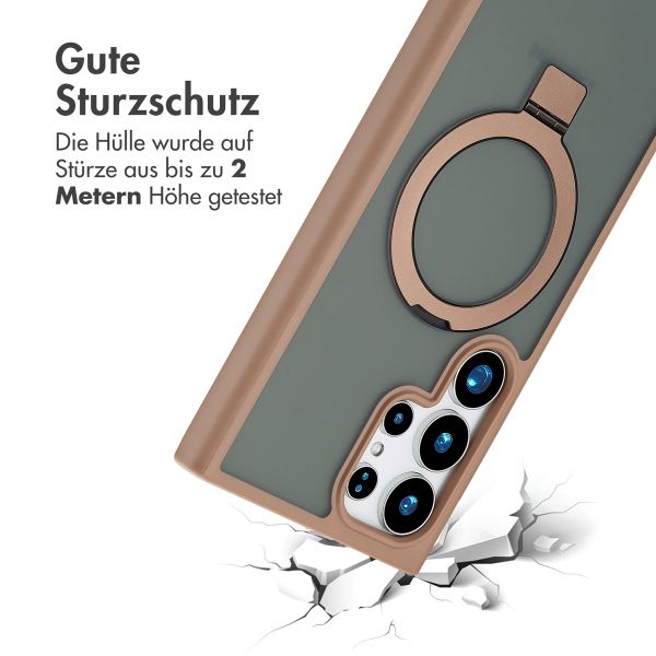 Accezz Ring Stand Backcover mit MagSafe Samsung Galaxy S24 Ultra - Braun