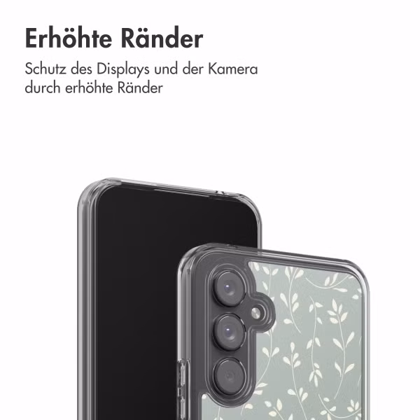 imoshion Design Hülle Samsung Galaxy A54 (5G) - Smoke Green Flowers