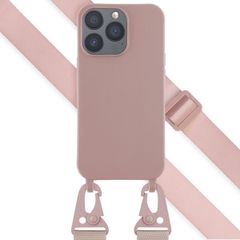 Selencia Silikonhülle mit abnehmbarem Band für das iPhone 13 Pro - Sand Pink